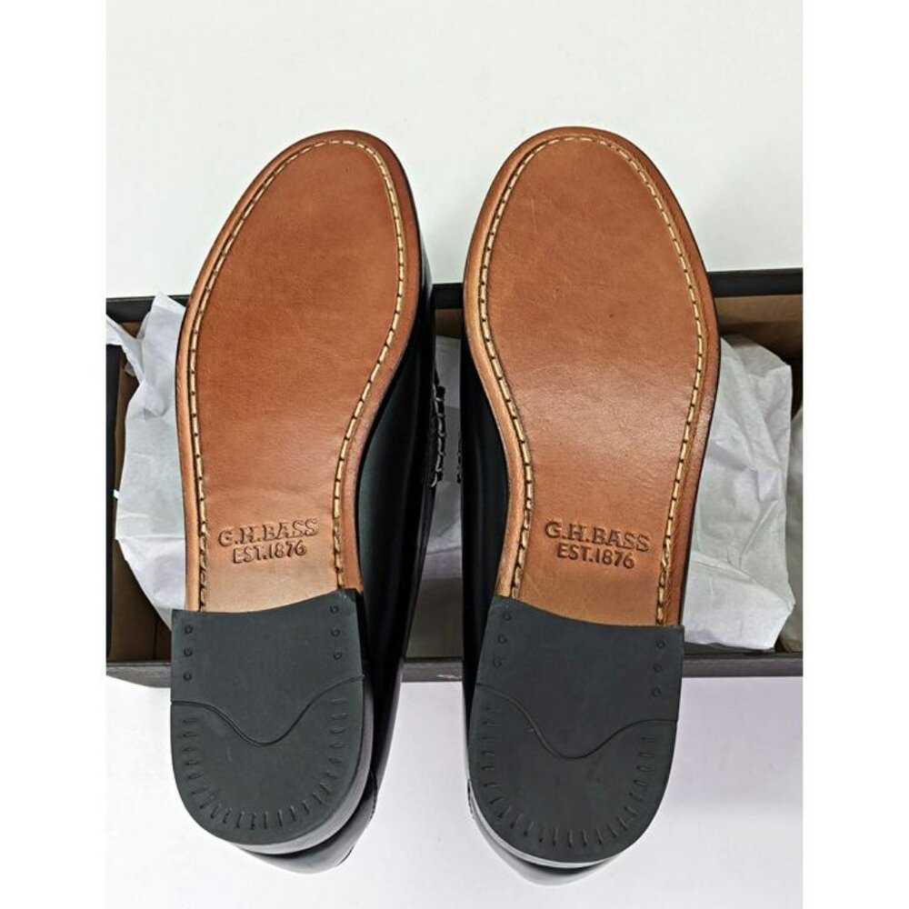 G.H. Bass & Co. Two-Tone Black and White Loafers - Picture 10 of 12